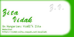 zita vidak business card